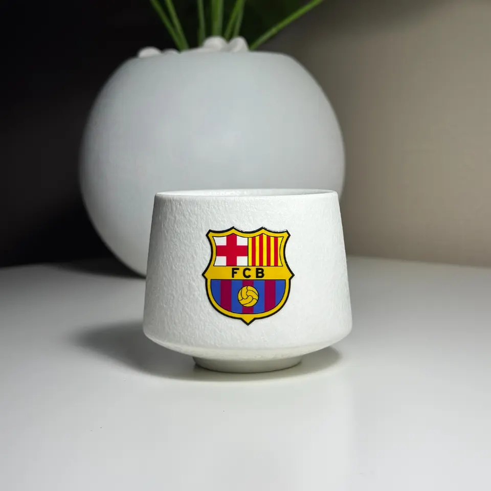 كوب برشلونة (أبيض)