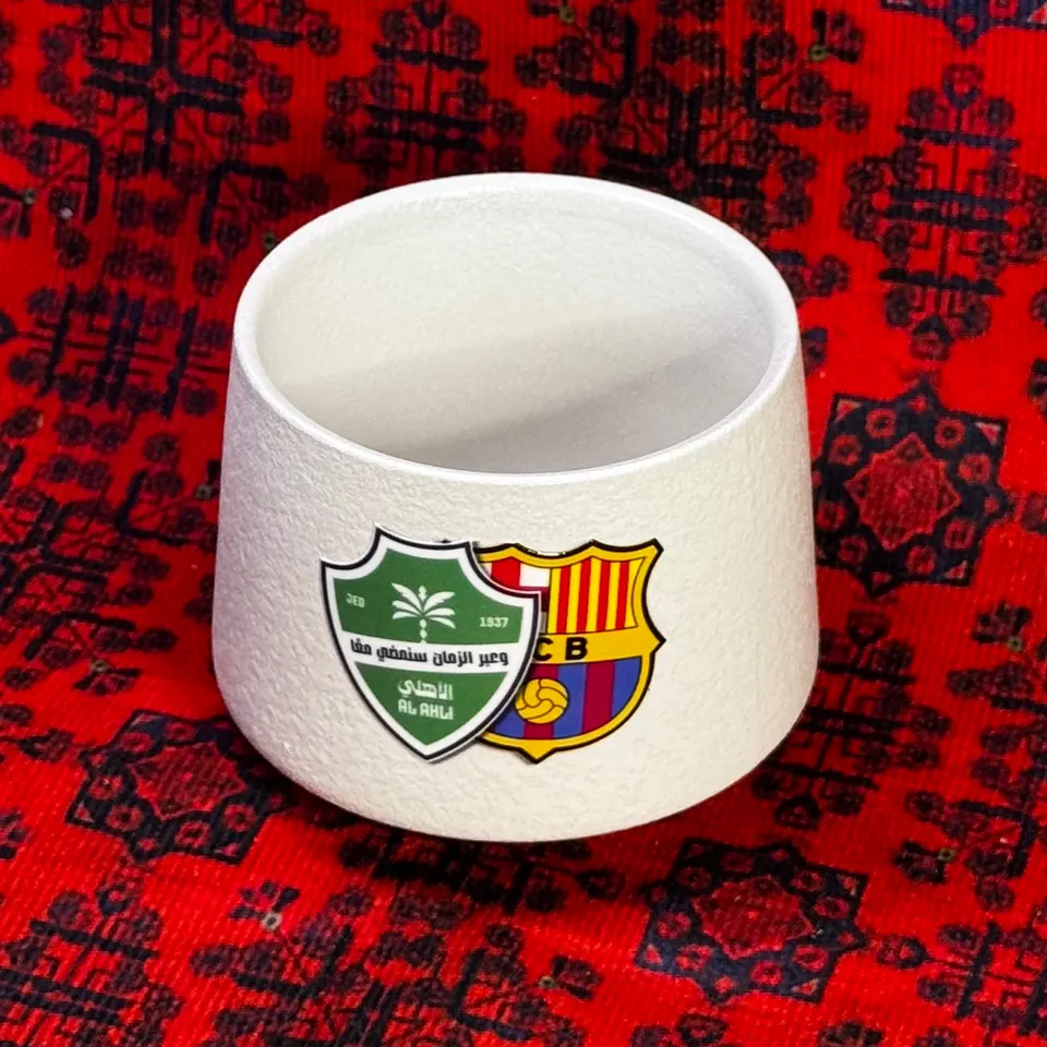 كوب برشلونة مع الاهلي (أبيض)